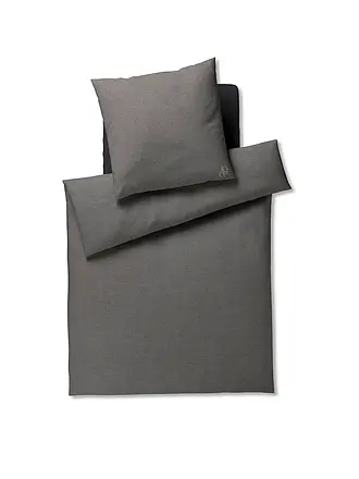 JOOP | Flanell Bettwäsche SOFT 70x90cm/140x200cm Jade | grau